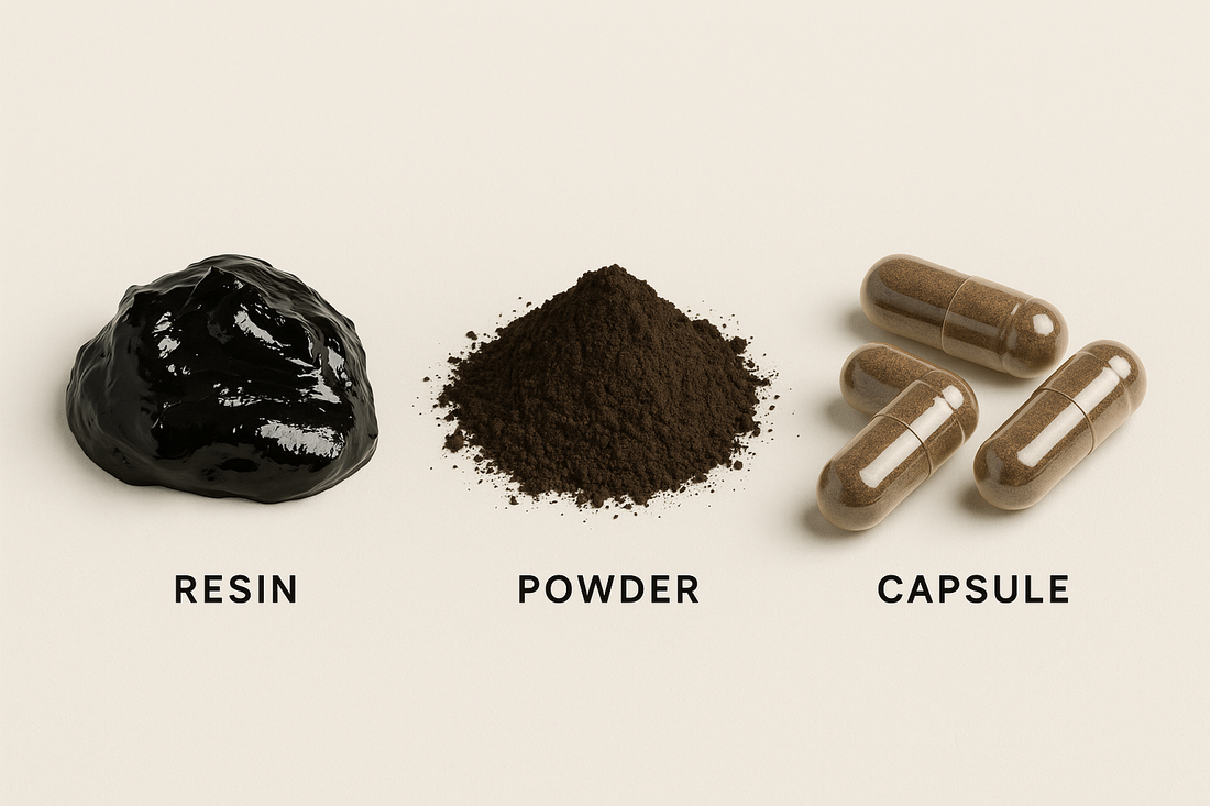 Shilajit Resin vs. Powder vs. Capsules: Which Form is Most Effective for You?